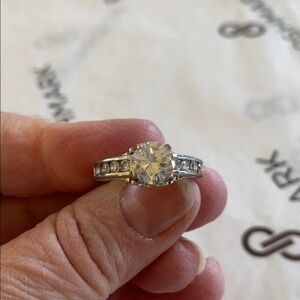 Solitaire vintage style CZ costume cocktail  ring